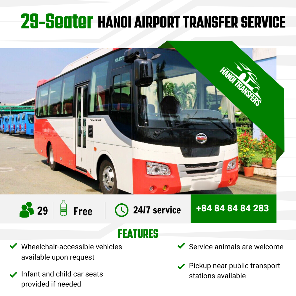29-Seater Transfer Hanoi Airport To City Service