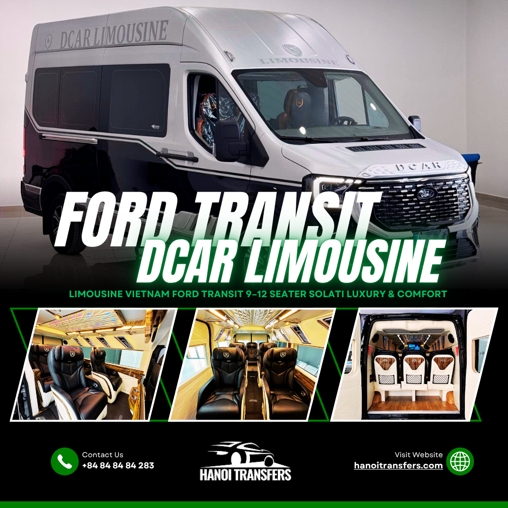 Limousine Vietnam Ford Transit 9–12 Seater Service